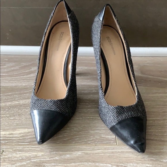 BCBGeneration Chevron Fabric w/Leather Toe Pumps - Picture 2 of 6